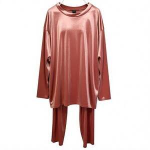 Ashley Stewart Women's Pink Velour Pant Set Size 22/24 Cozy Comfortable